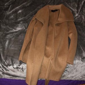 Tahari Ella double face wool coat camel medium NEW
